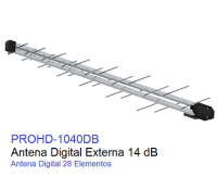 Antena Proeletronic Log Digital Full Hd / Hd/ Uhf/ 4k Pq45-1040h 14db
